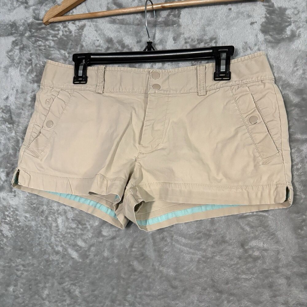 Red Camel Khaki Chino Shorts Women's 11 Low Rise Stretch Casual Summer Y2K